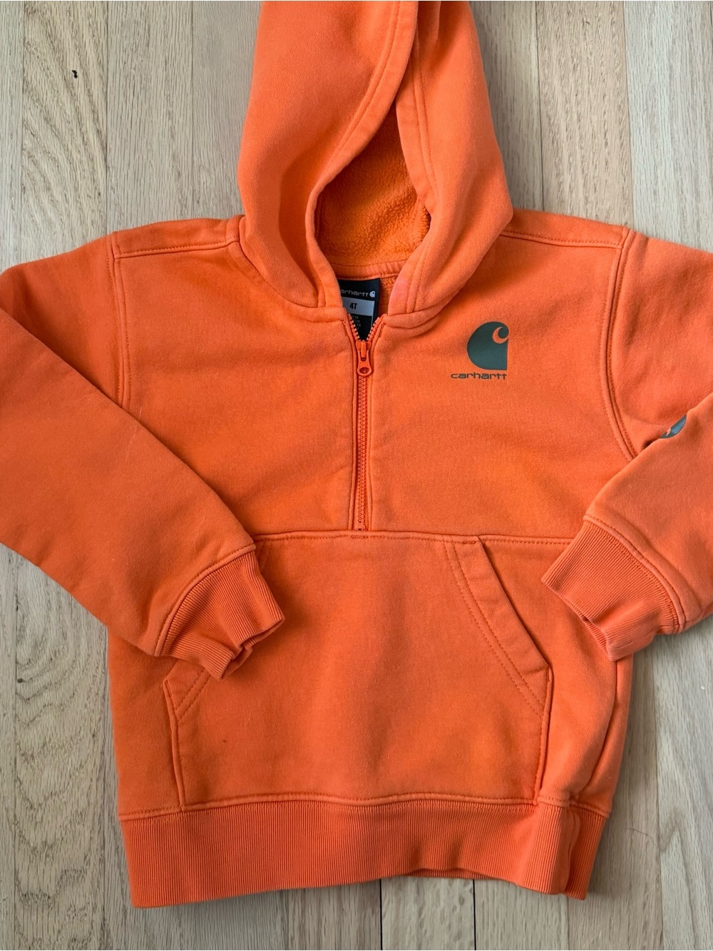 Carhartt 4T Orange 1/4 Zip Hoodie